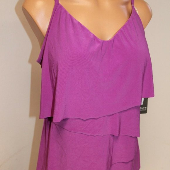 NWT Magicsuit by Miraclesuit Tiered Tankini Top size 10 - Picture 4 of 4